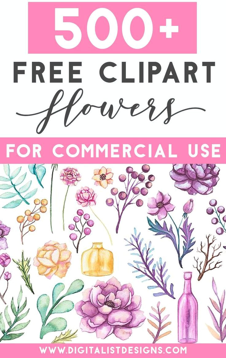 Free Flower Clipart: 500+ Beautiful Designs