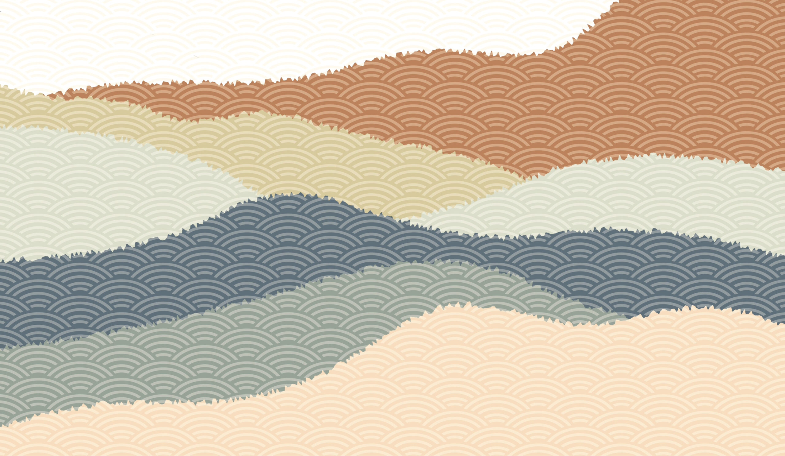 Zen Japanese Mountain Scene Wallpaper