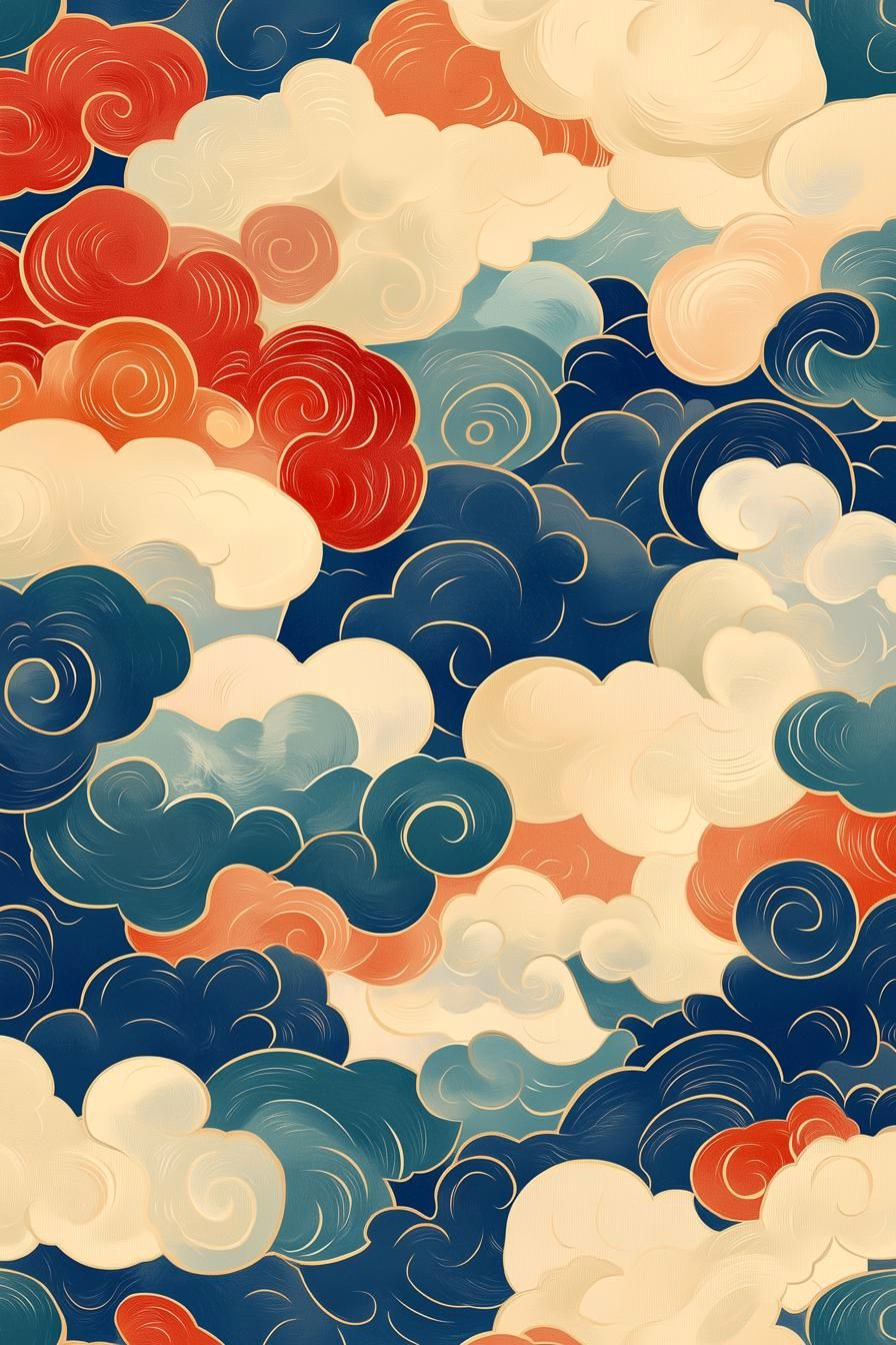 Transform Your Home with Colorful Whimsical Clouds Art
