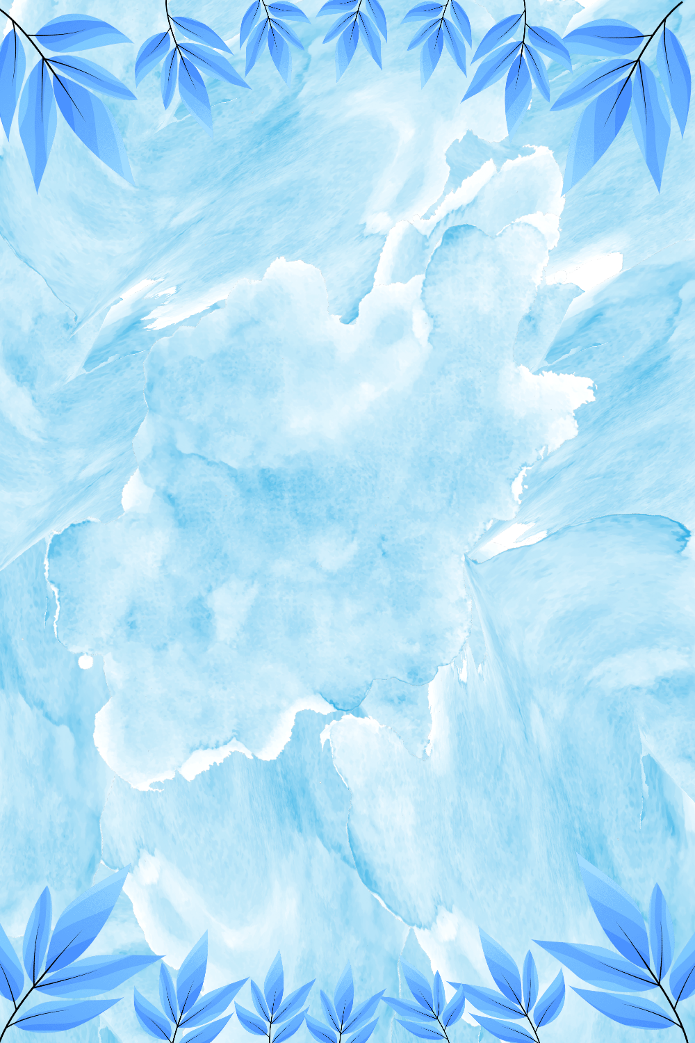 Soft Watercolor Dreams in Light Blue