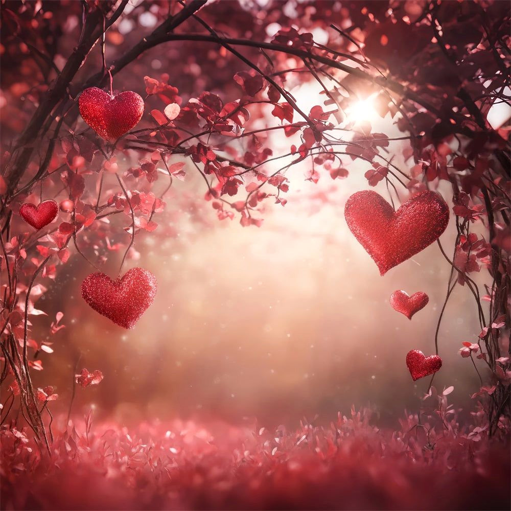 Dreamy Valentine Backdrop: Sparkling Hearts Waiting