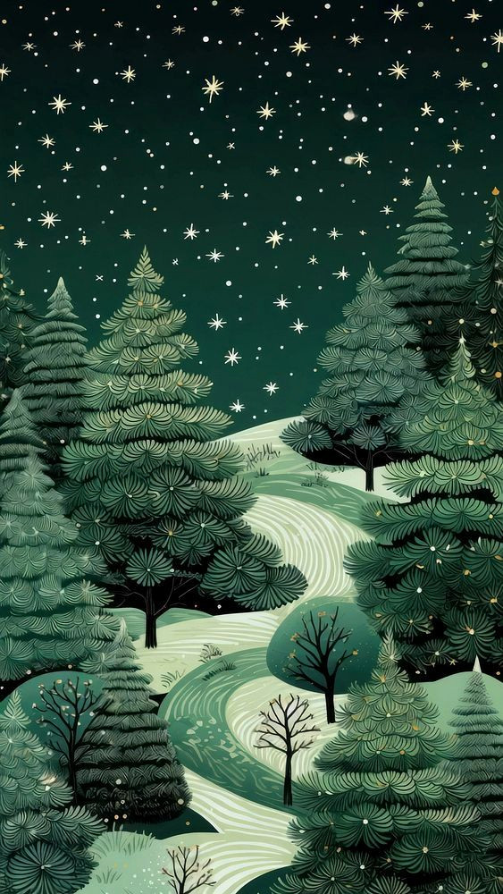 Starry Forest Magic: Free Video Backdrop for a Whimsical Christmas