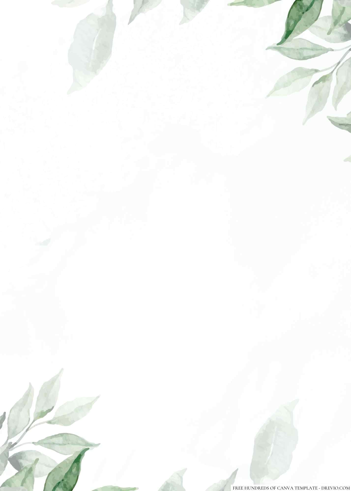 Pastel Dream Wedding Invites with a Touch of Greenery