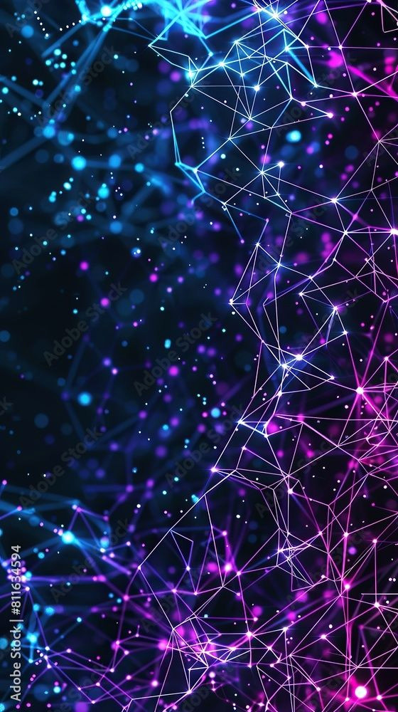 Vibrant Electric Purple & Blue Plexus Pattern