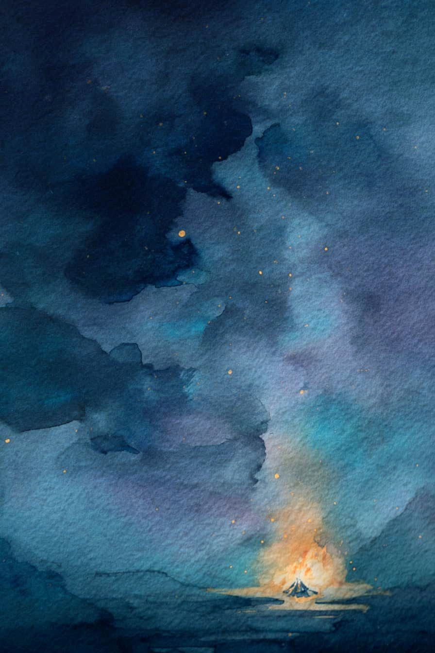 Easy Watercolor Night Sky Paintings to Get Lost In
