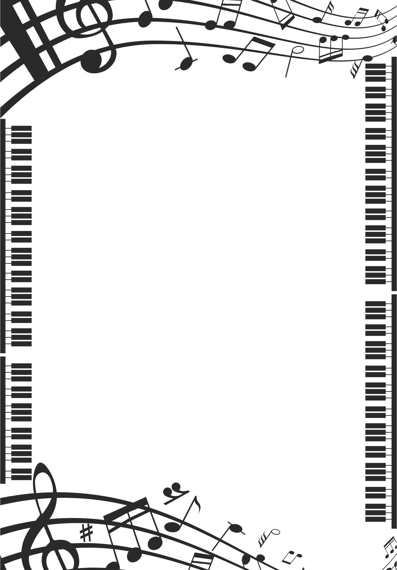 Free Music Printables: 10 Border & Frame PDFs