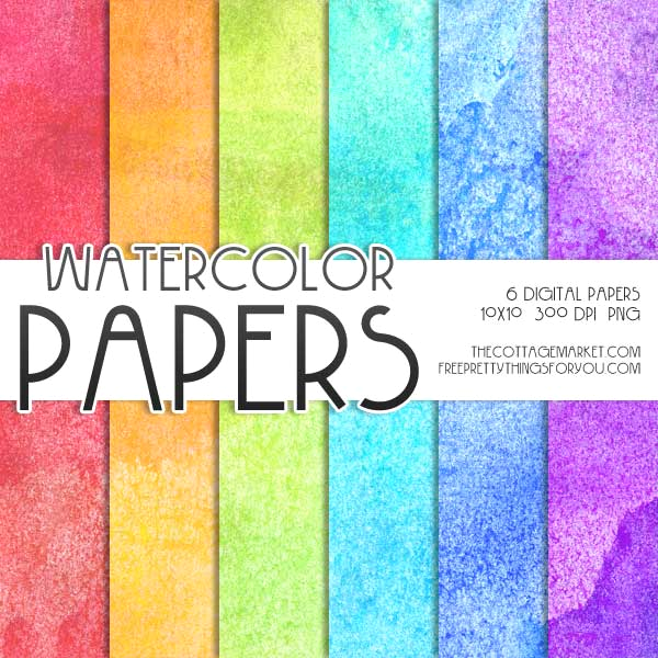 Stunning Free Watercolor Scrapbooking Papers