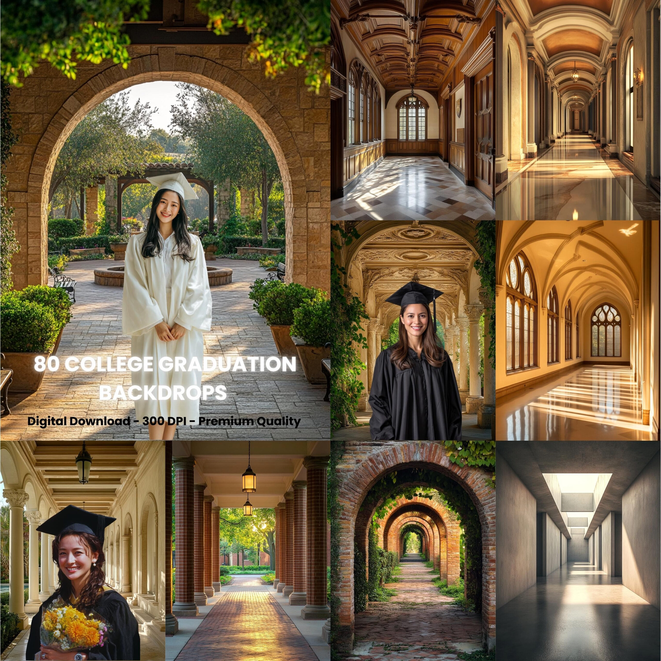 80’s Senior Portrait Perfection: Instant Download Backgrounds