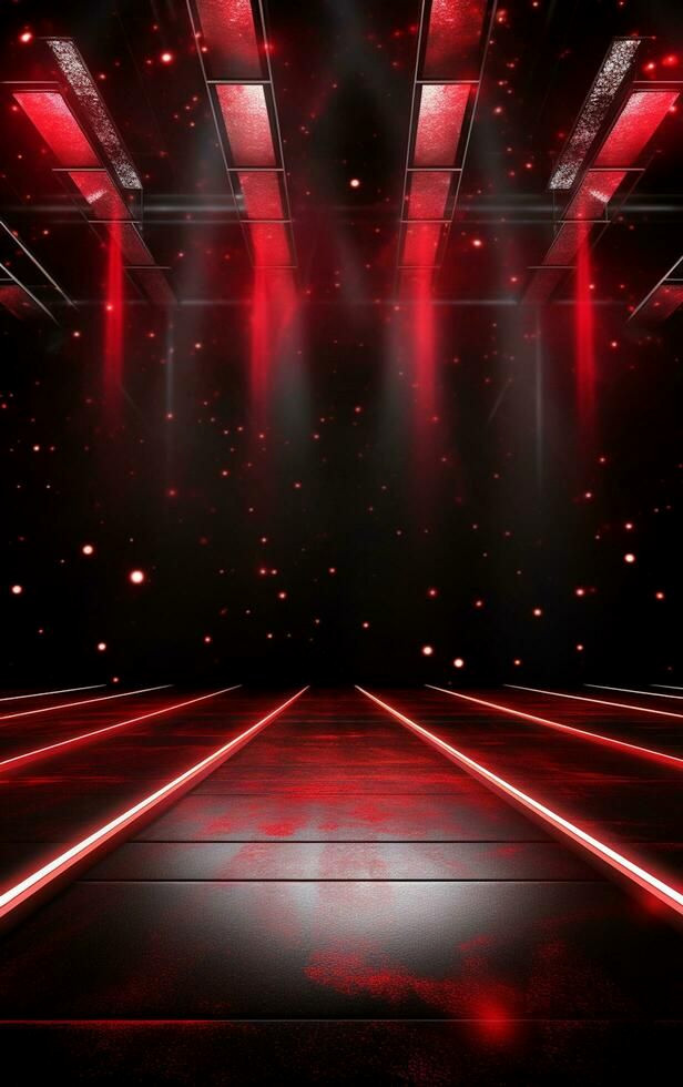 Free Realistic AI Backdrops: Ultra HD Flyer Templates with Red Spotlight Effect