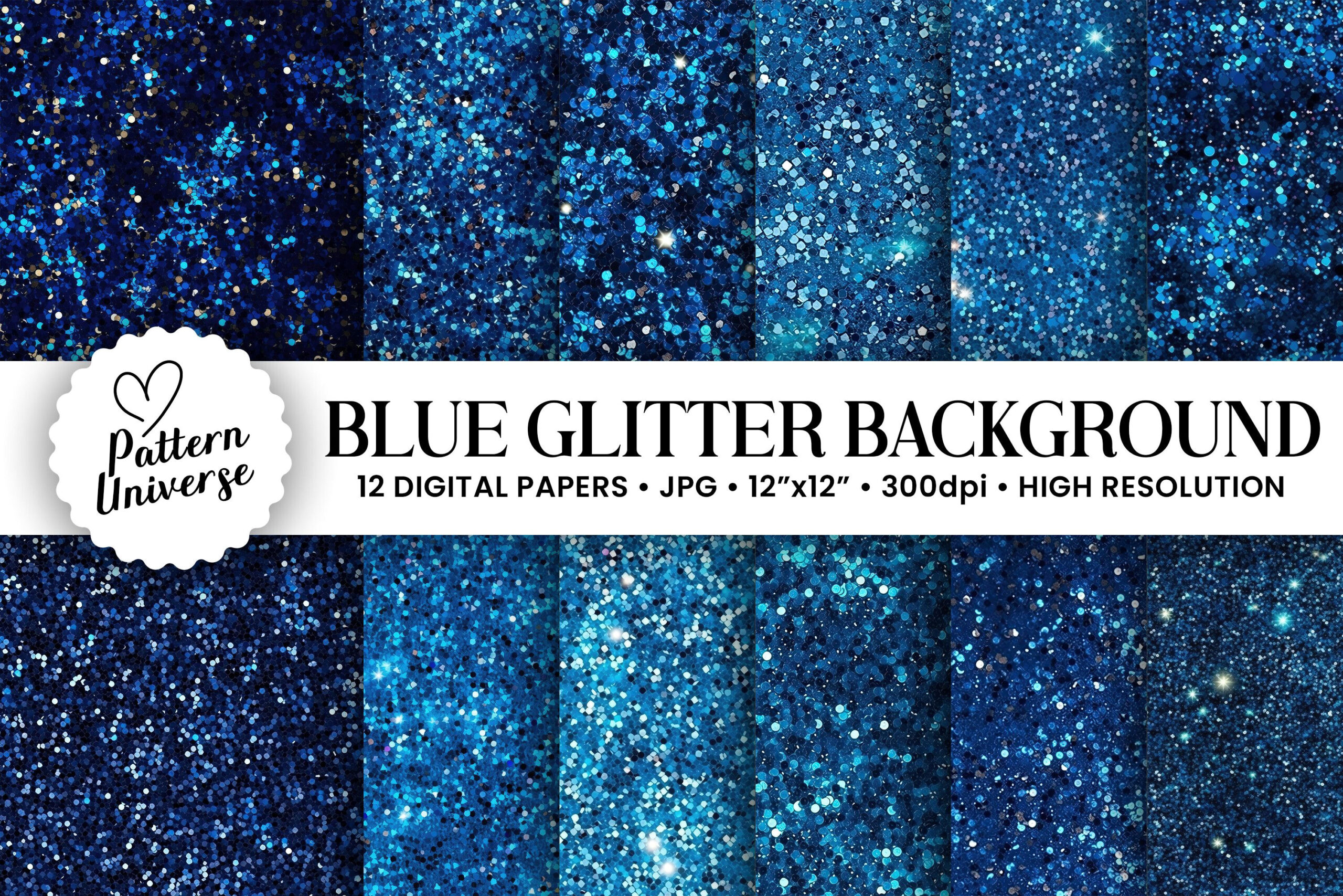Add Magic with Blue Glitter Backgrounds