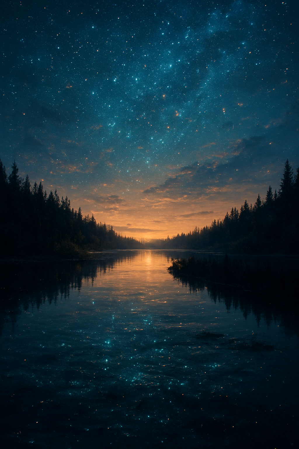 Unwind Under Starry Skies — 8K Lake Oasis