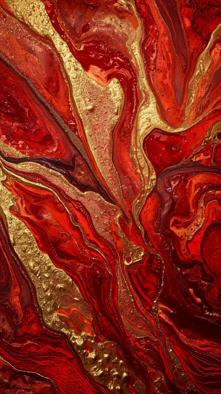 Elevate Your Walls with 4K Abstracts: Liquid, Gold & Red Masterpieces