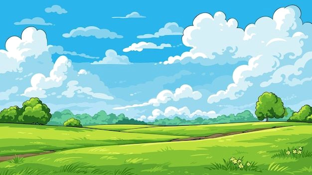Free High-Quality Green Landscape Vectors