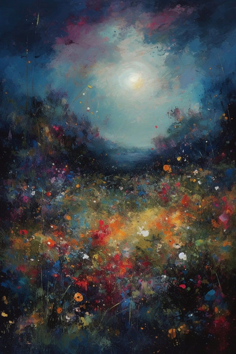 Moonlit Serenity: Rustic Countryside Masterpiece