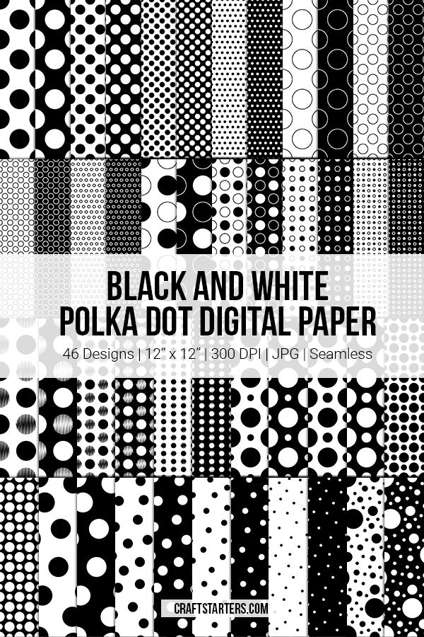 Add a Pop of Chic with Free Polka Dot Black White Digital Paper
