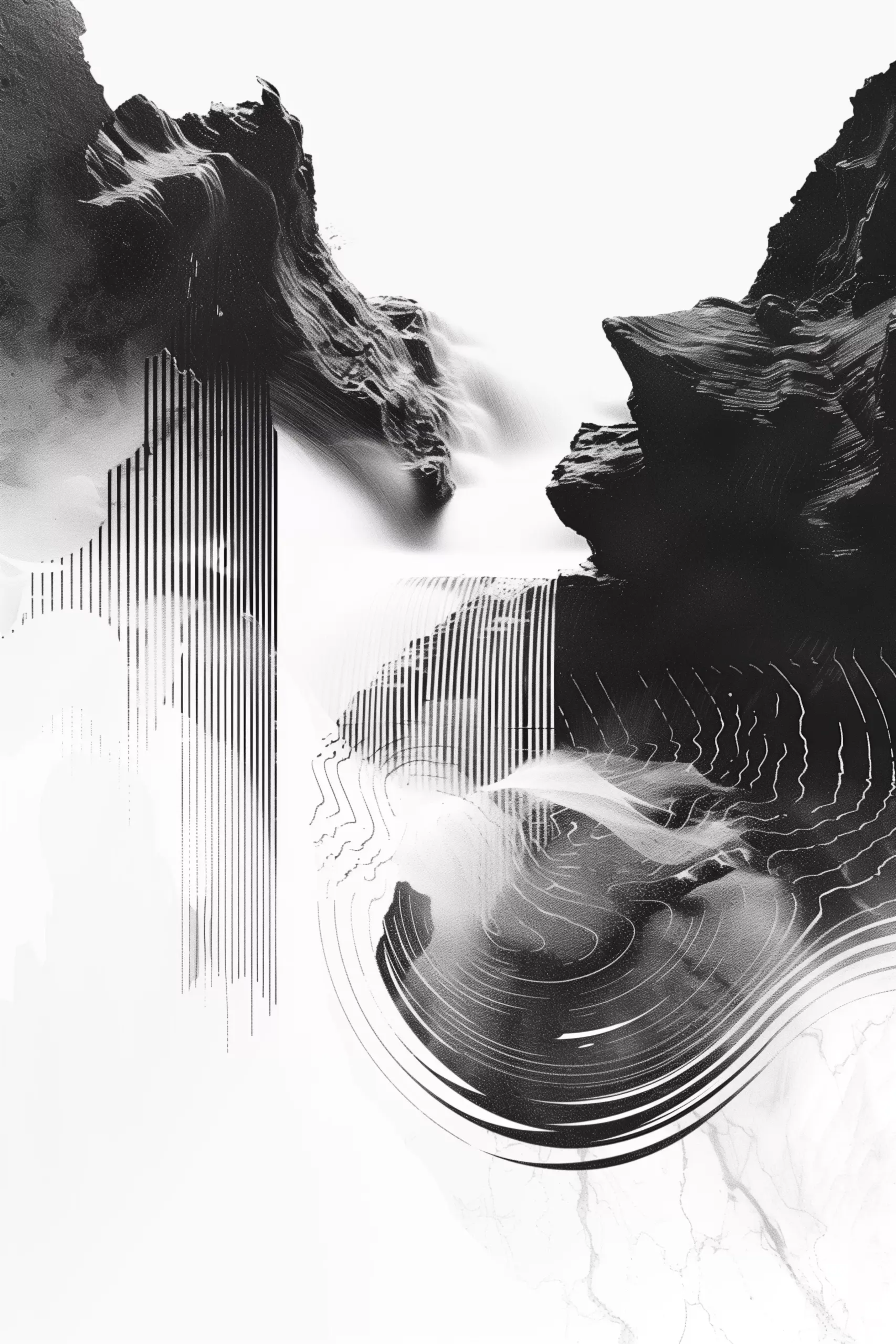 Ink a Galactic Waterfall Border