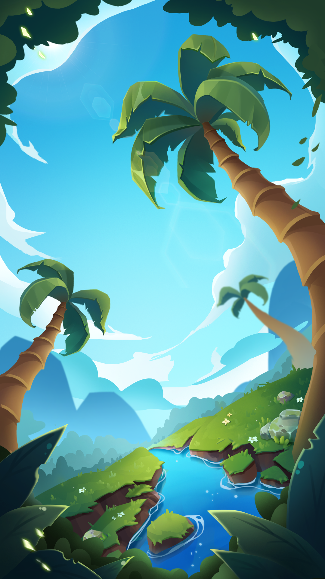 Tropical Island Getaway Background