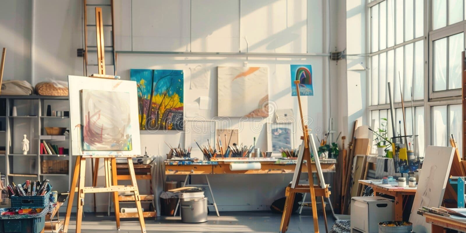 Vibrant Studio Inspo: Colorful Art Oasis