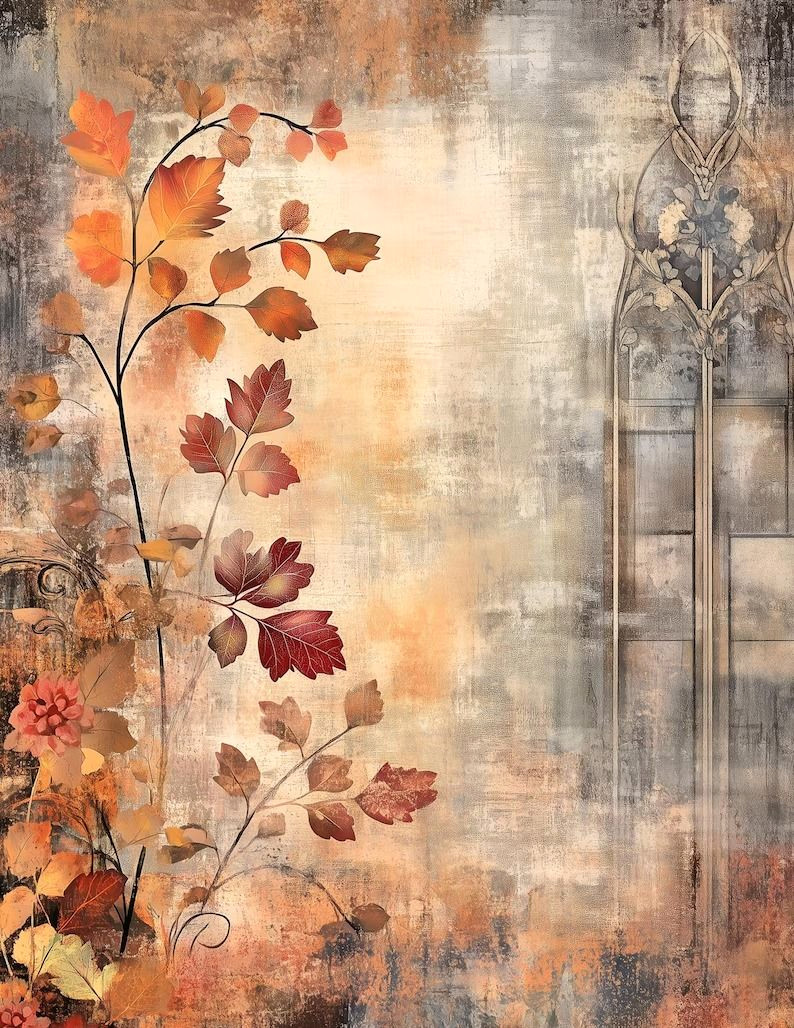 Cozy Autumn Leaf Wallpaper: Free Printable Stationery