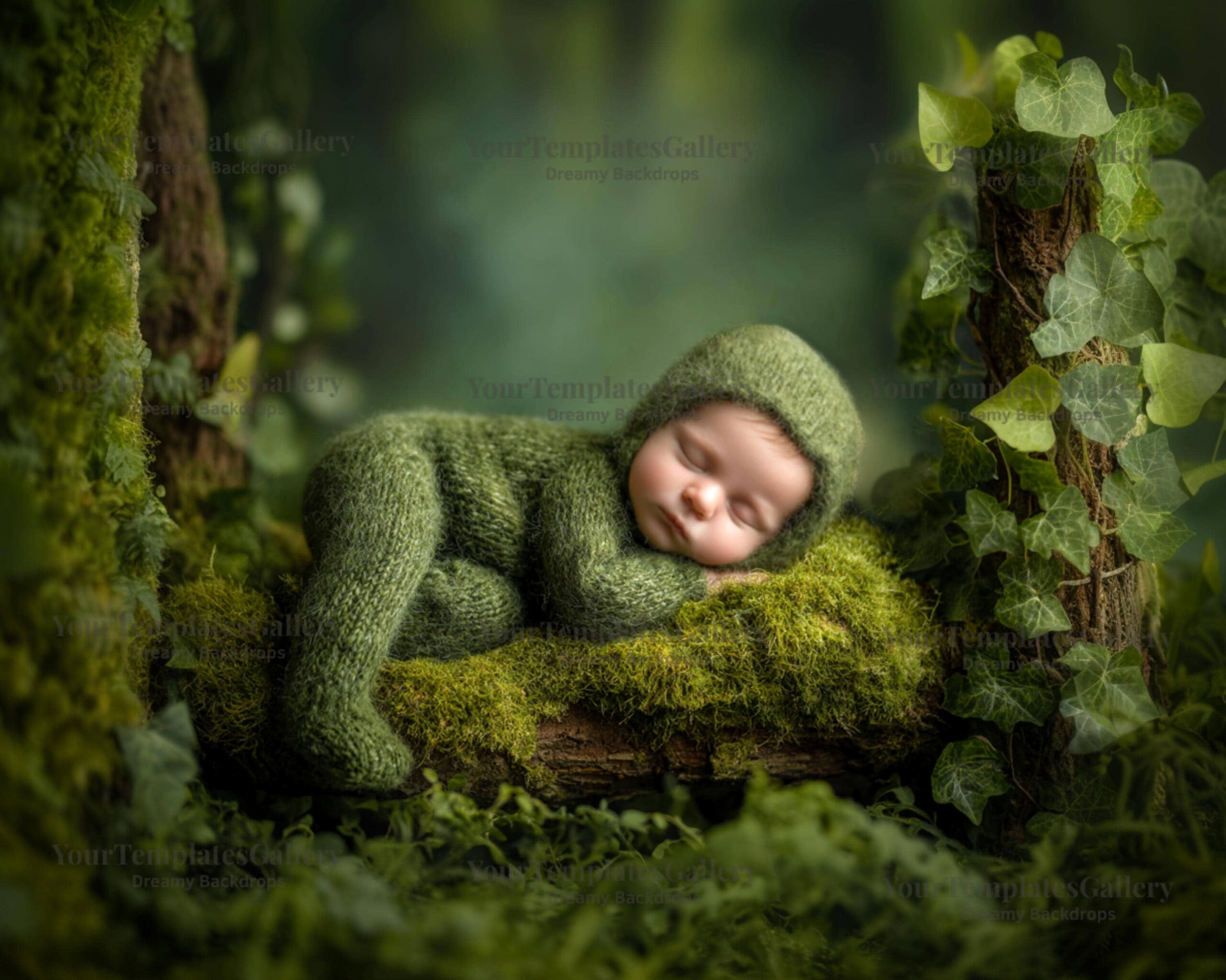 Instant Forest Backdrop for Newborn Photos