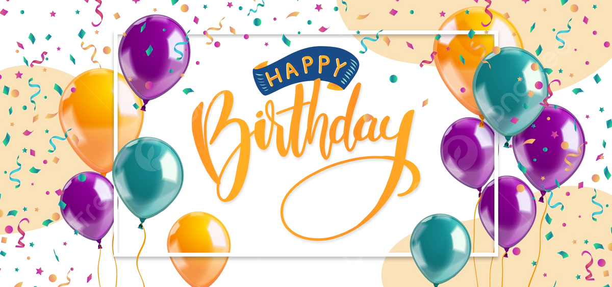 Buntes Geburtstag-Design zum kostenlosen Download