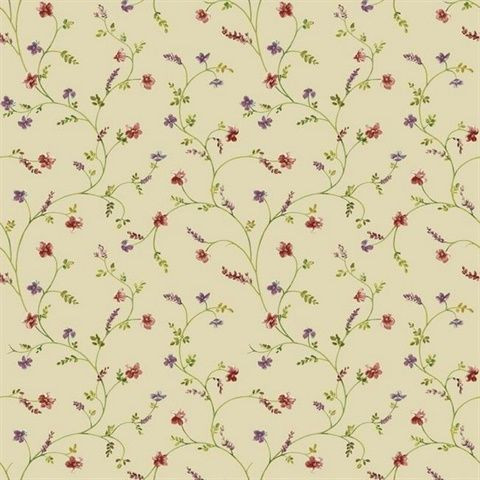 Rustic Floral Trail Wallpaper