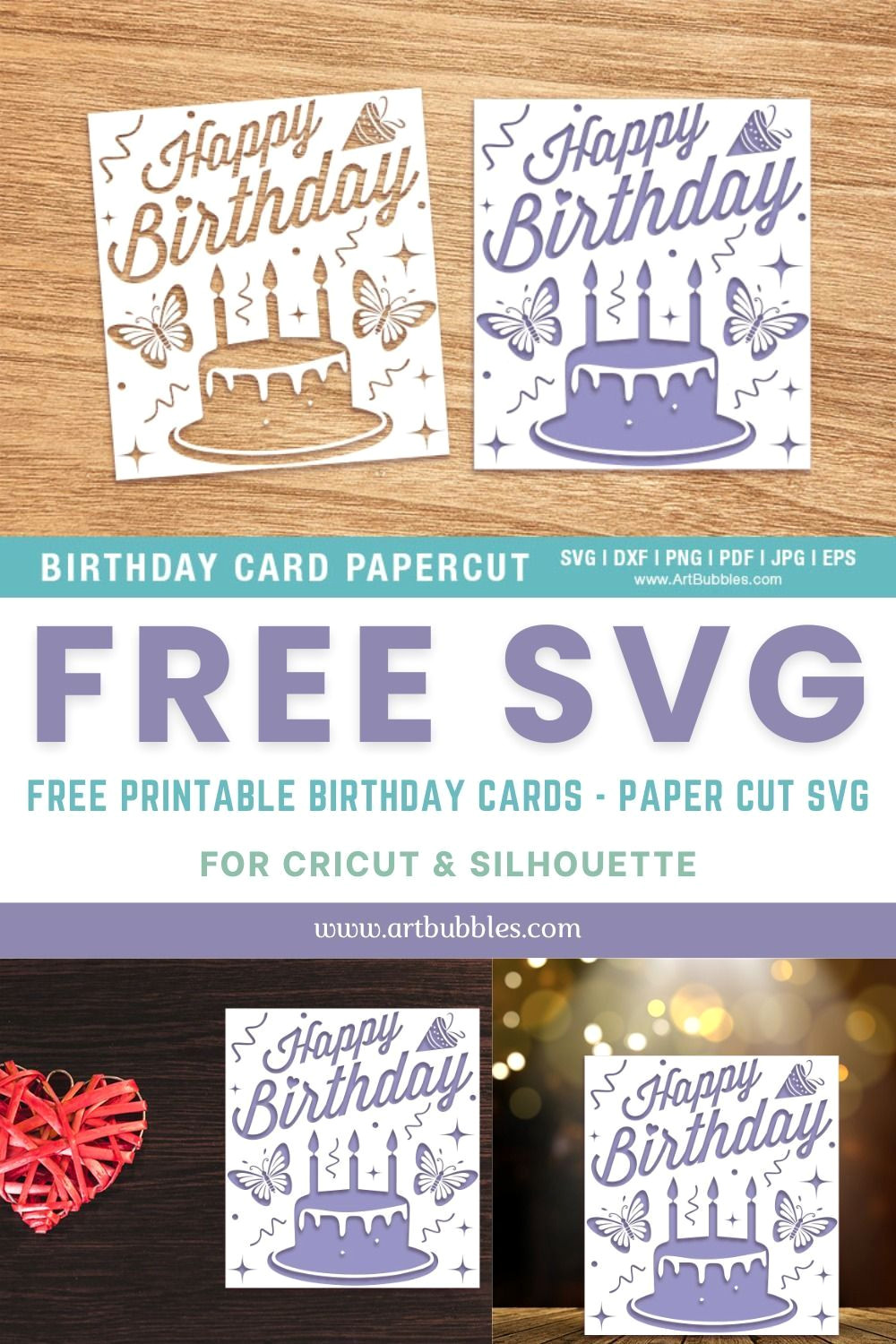 DIY Delight: Free SVG Printable Birthday Cards