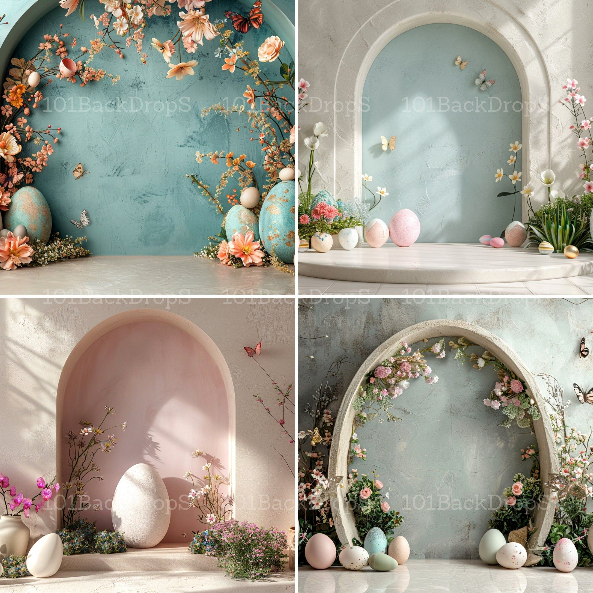 Vibrant Easter Photoshop Templates & Backdrops for Artists & Photographers