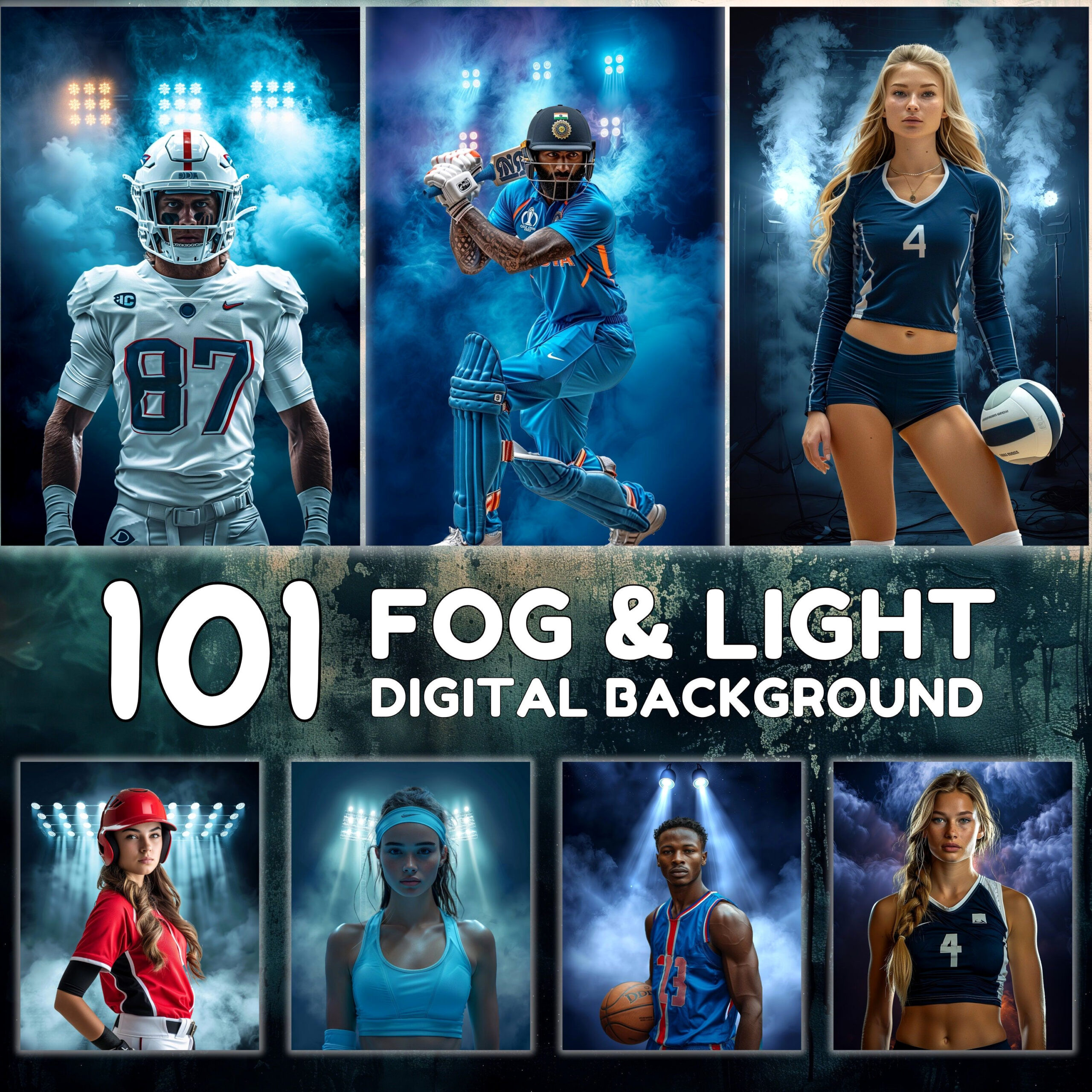 Foggy Night Sports Backgrounds for Epic Photos