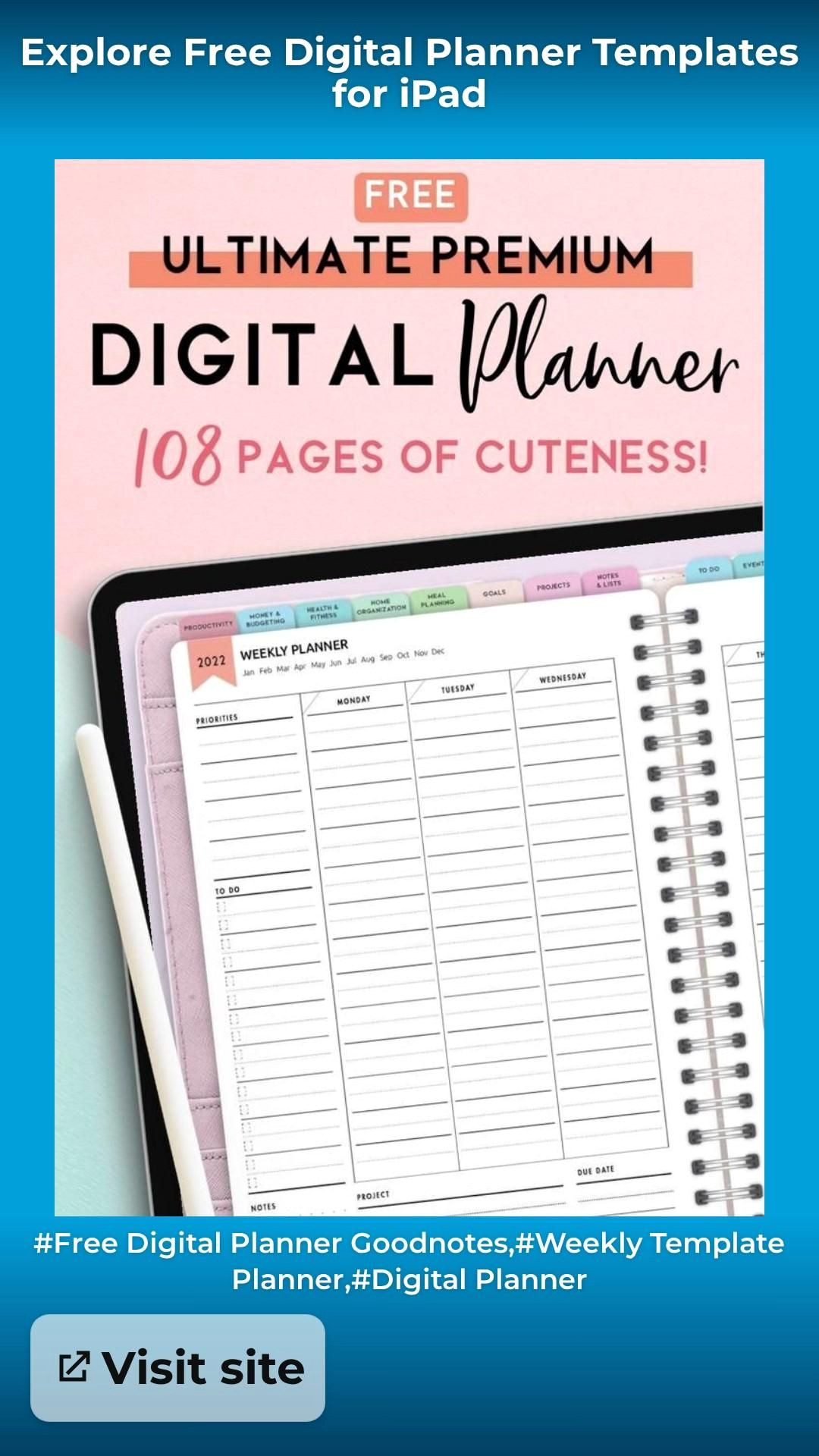 Get Instant Access to FREE iPad Planner Templates