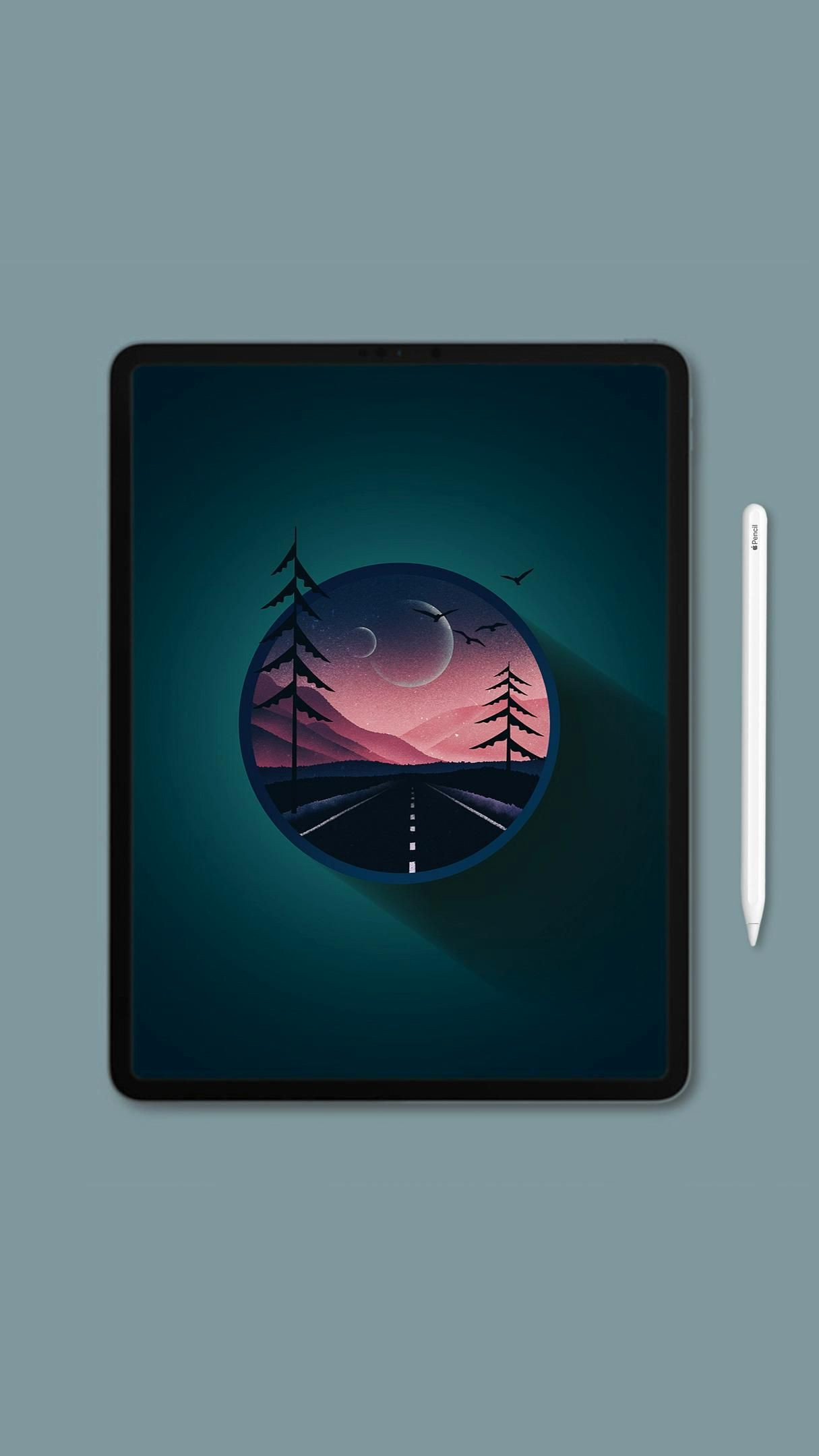 Simplify Night Sky Landscaping in Procreate