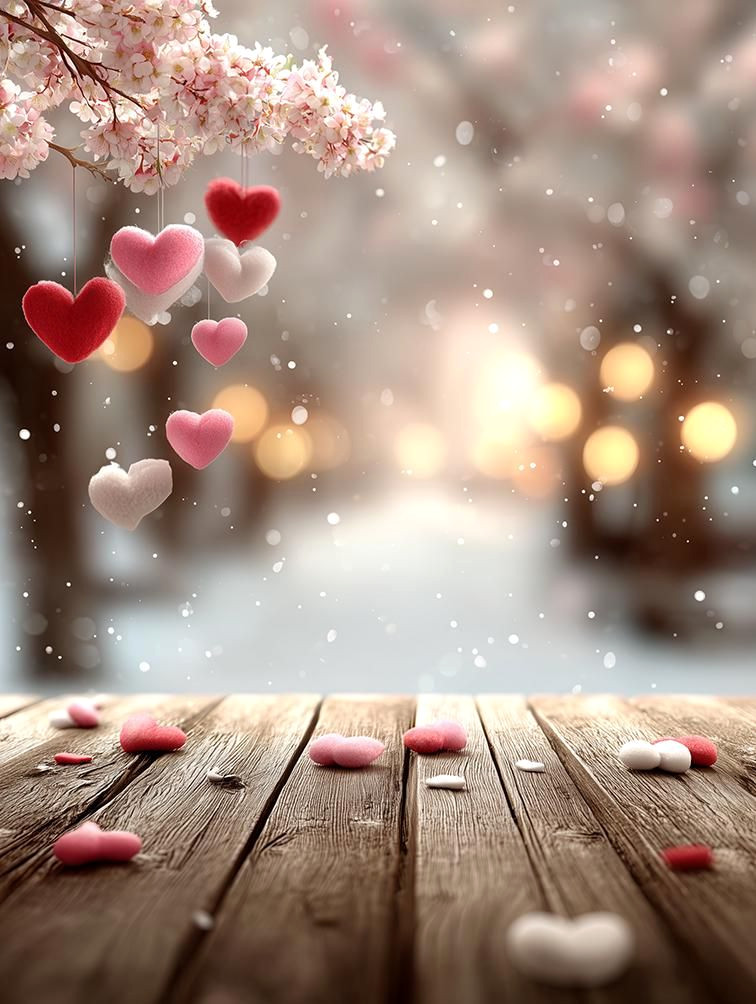 Cute Valentine Backdrop for Instant Download