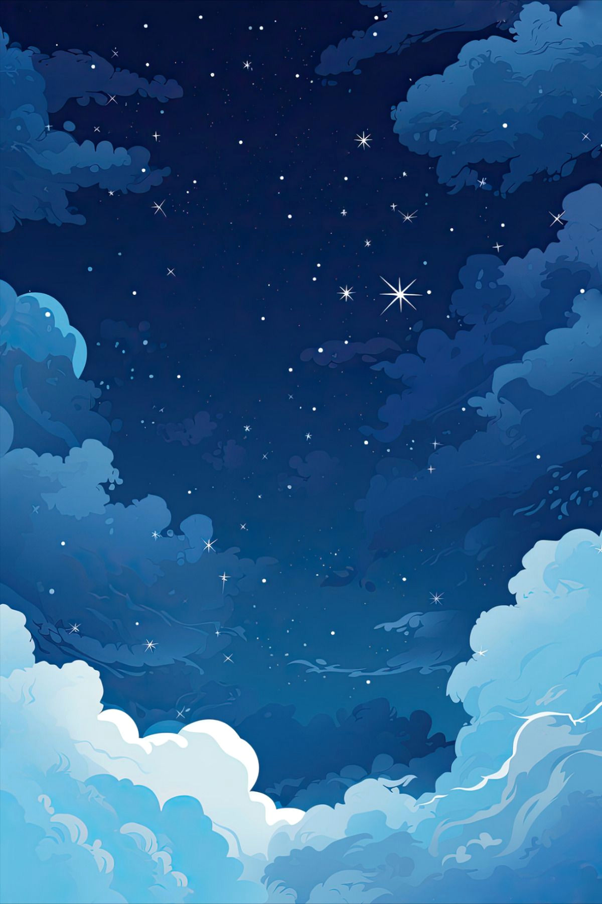 Stunning Blue Night Sky Wallpaper for Your iPhone
