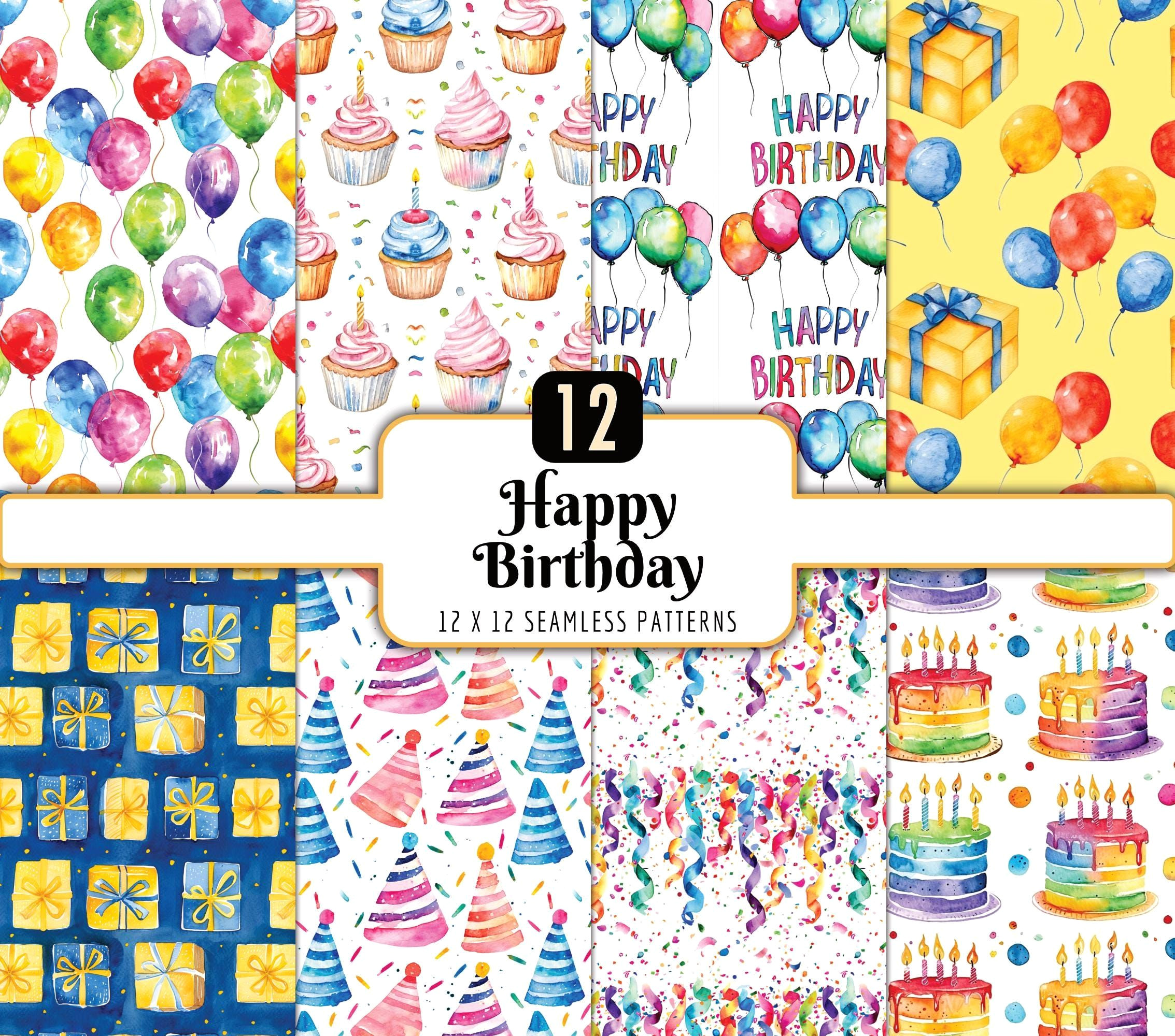 Digital Birthday Party Boom: 50 Confetti PNG Files