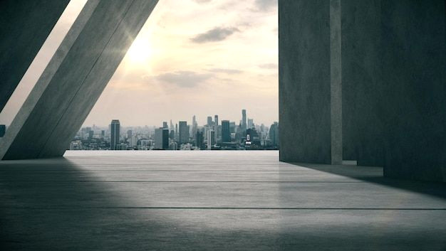 Cosmic Cityscape: Dramatic Evening Scene