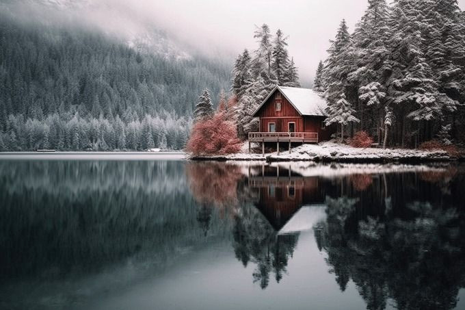 Winter Cabin Desktop Wallpapers: Free Download