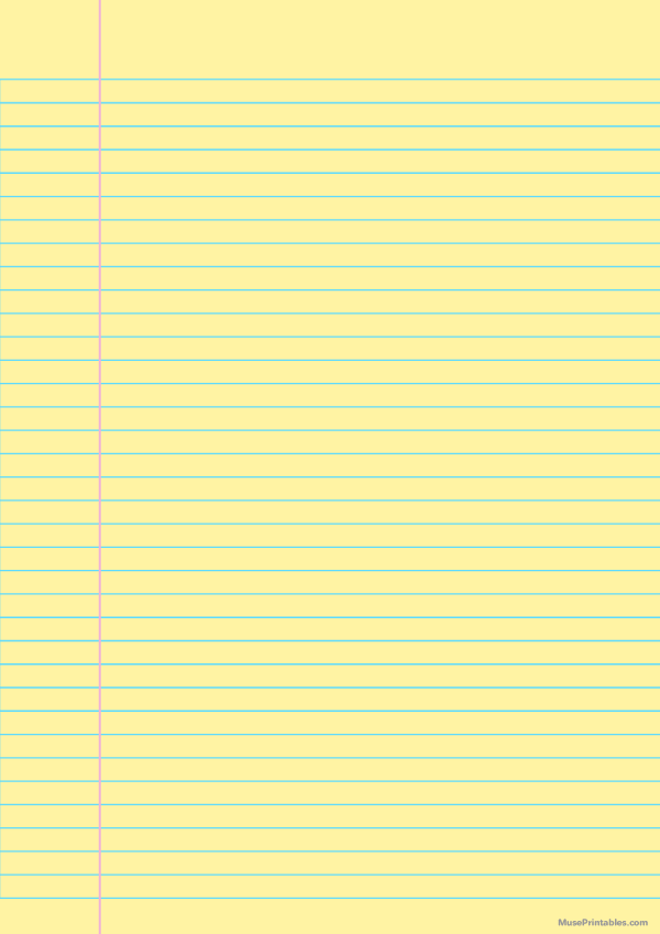 Printable Yellow Notebooks for Sale — A4 Sheets