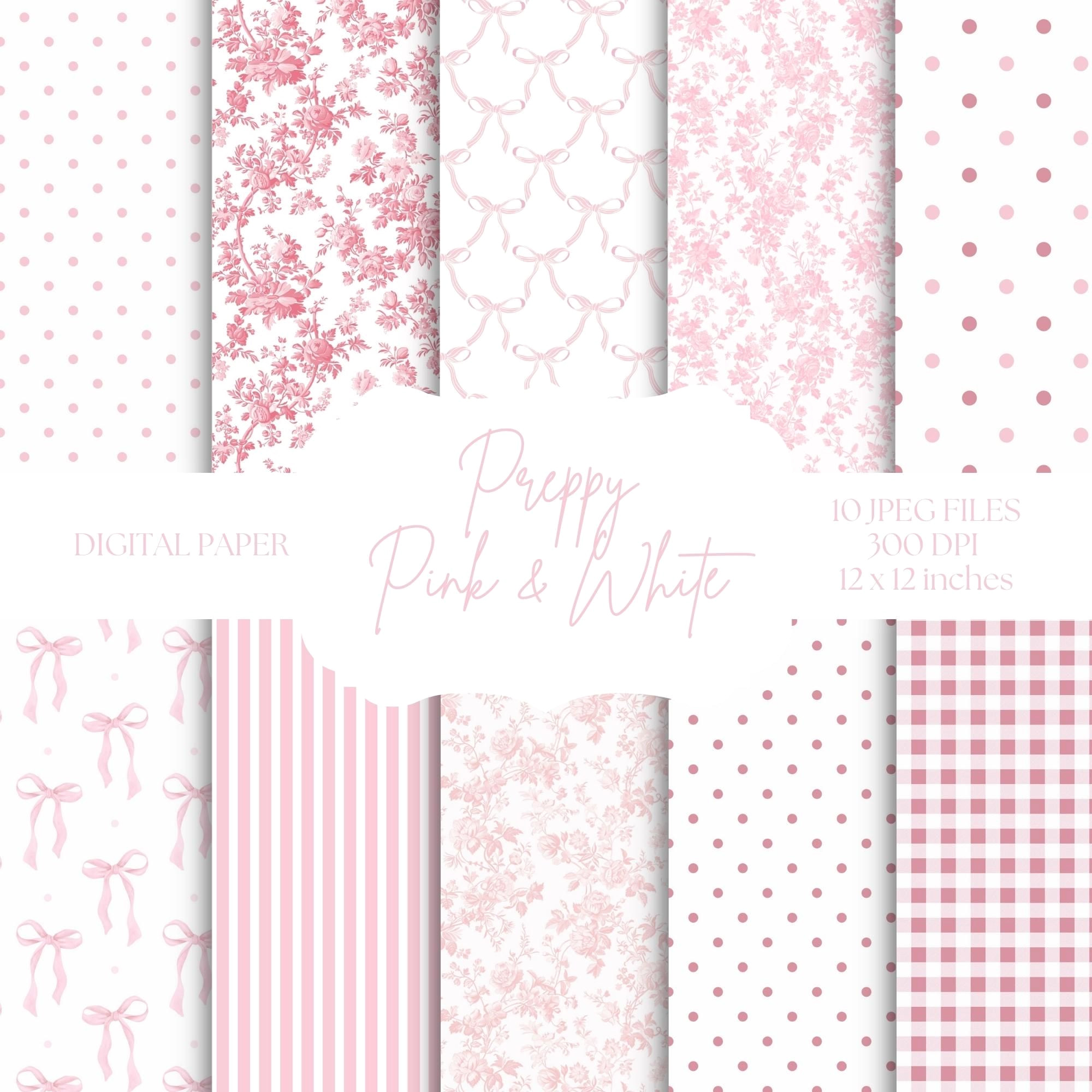 Adorable Preppy Baby Shower Digital Paper Set