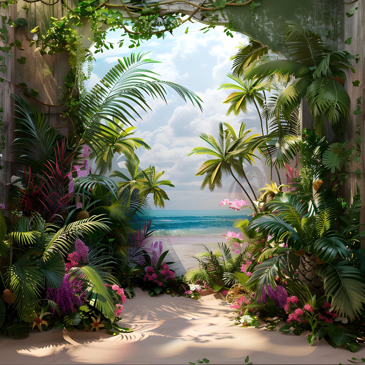 Tropical Oasis Backdrop Set