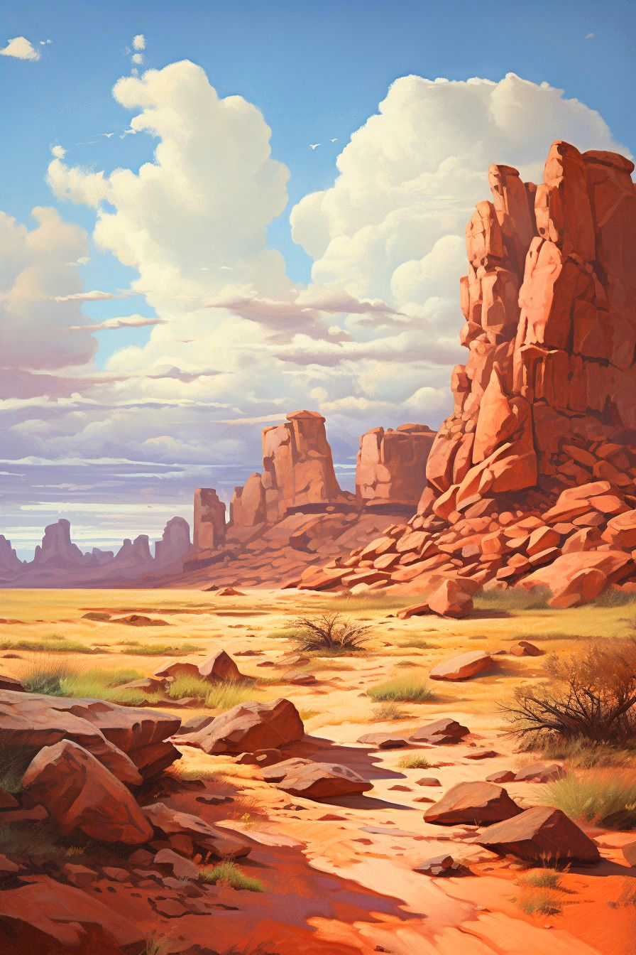 Vibrant Rock Formations of the Desert