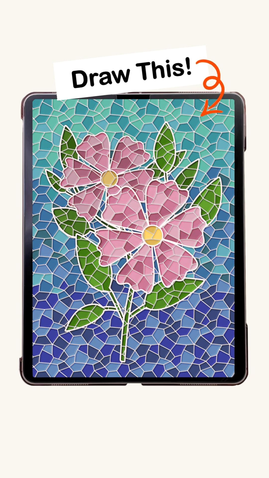 Create Stunning Mosaic Flowers with Ease in Procreate