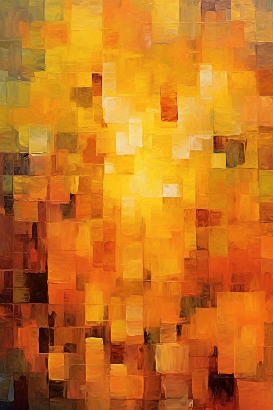Sun-Kissed Art: Vibrant Yellow & Orange Abstract Textures