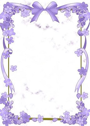 Elegant Purple Floral Border Frame