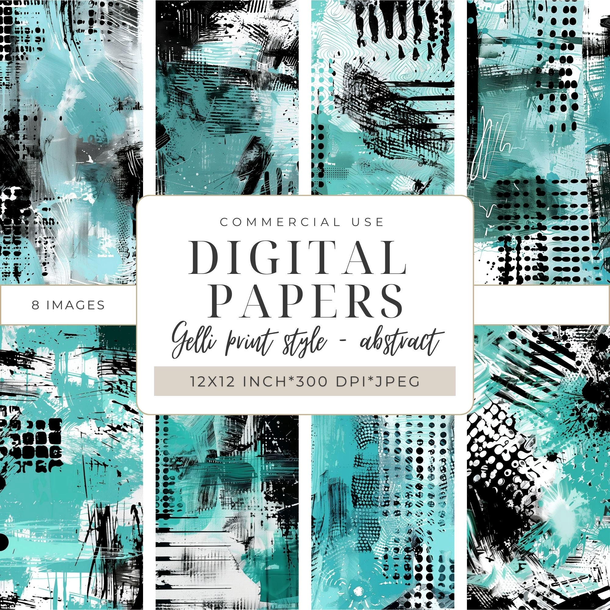 Create Stunning Collages with Gel Print Digital Papers