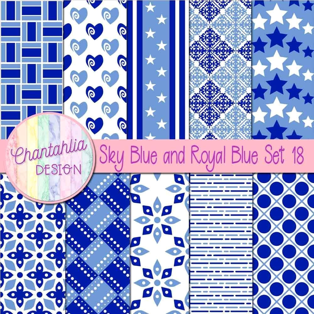 Transform Your Designs with 18 FREE Royal Blue Digital Papers