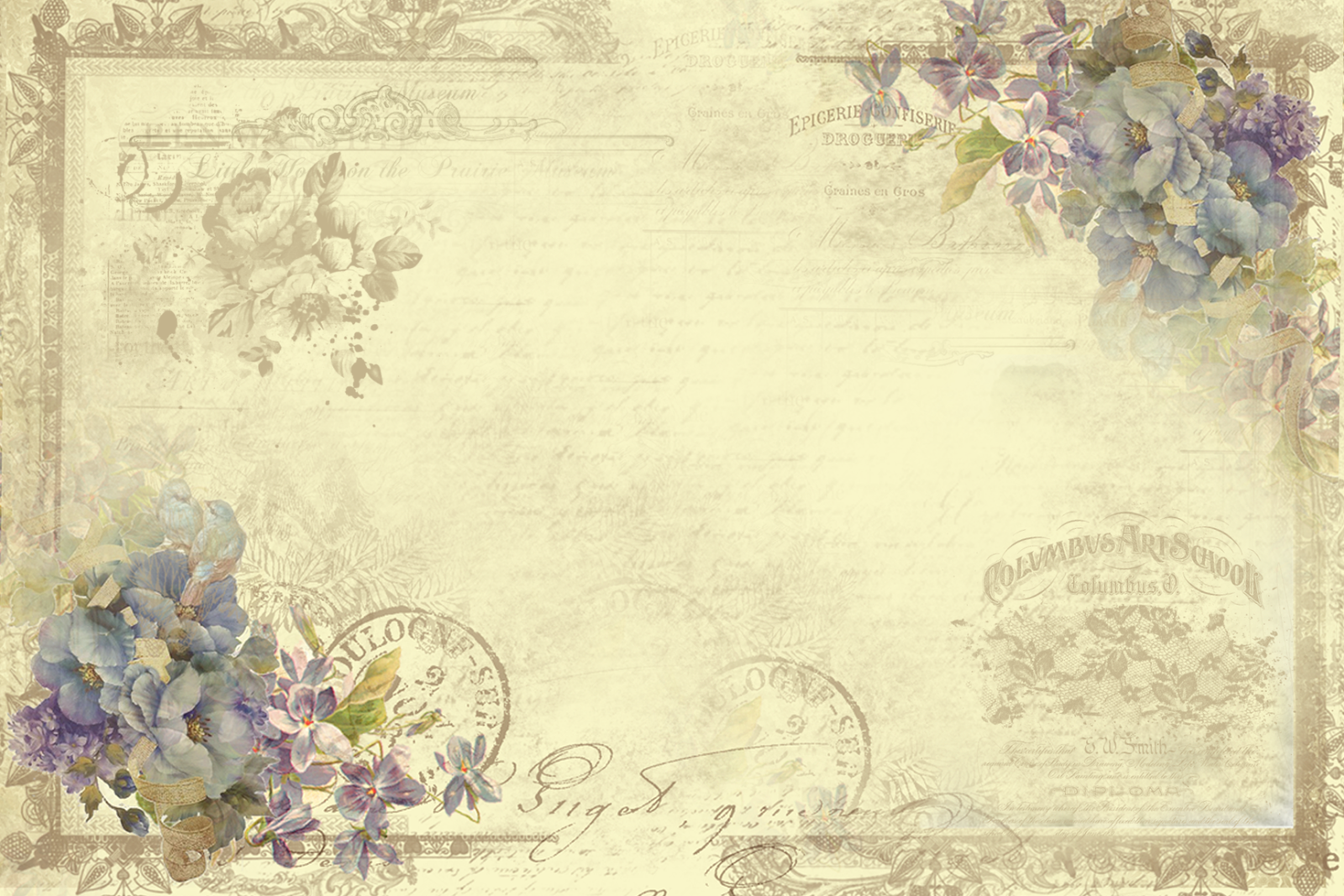 Retro Ribbons & Lace for Free