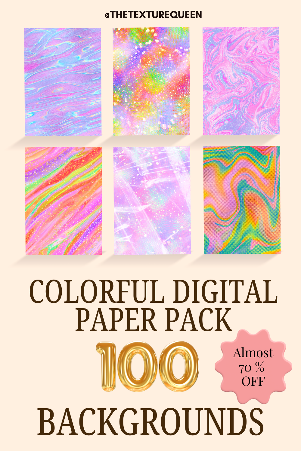 Bold 100 Colorful Digital Backgrounds