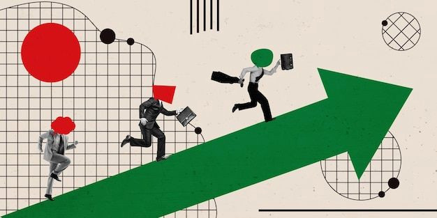 Geometric Retro Art Backgrounds: Trendy Copy Space Textures