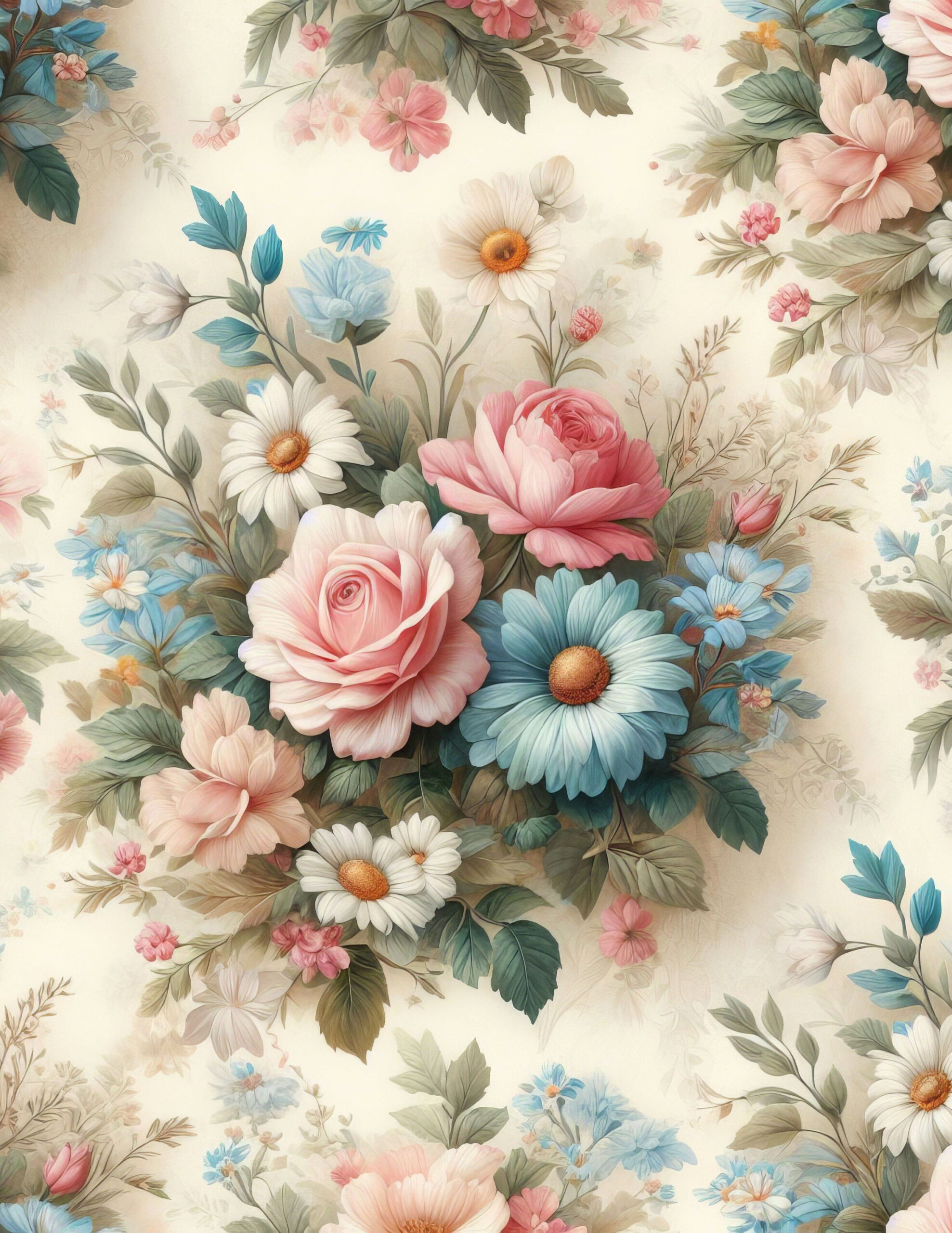 Vintage Botanical Art Bundle + Digital Kit