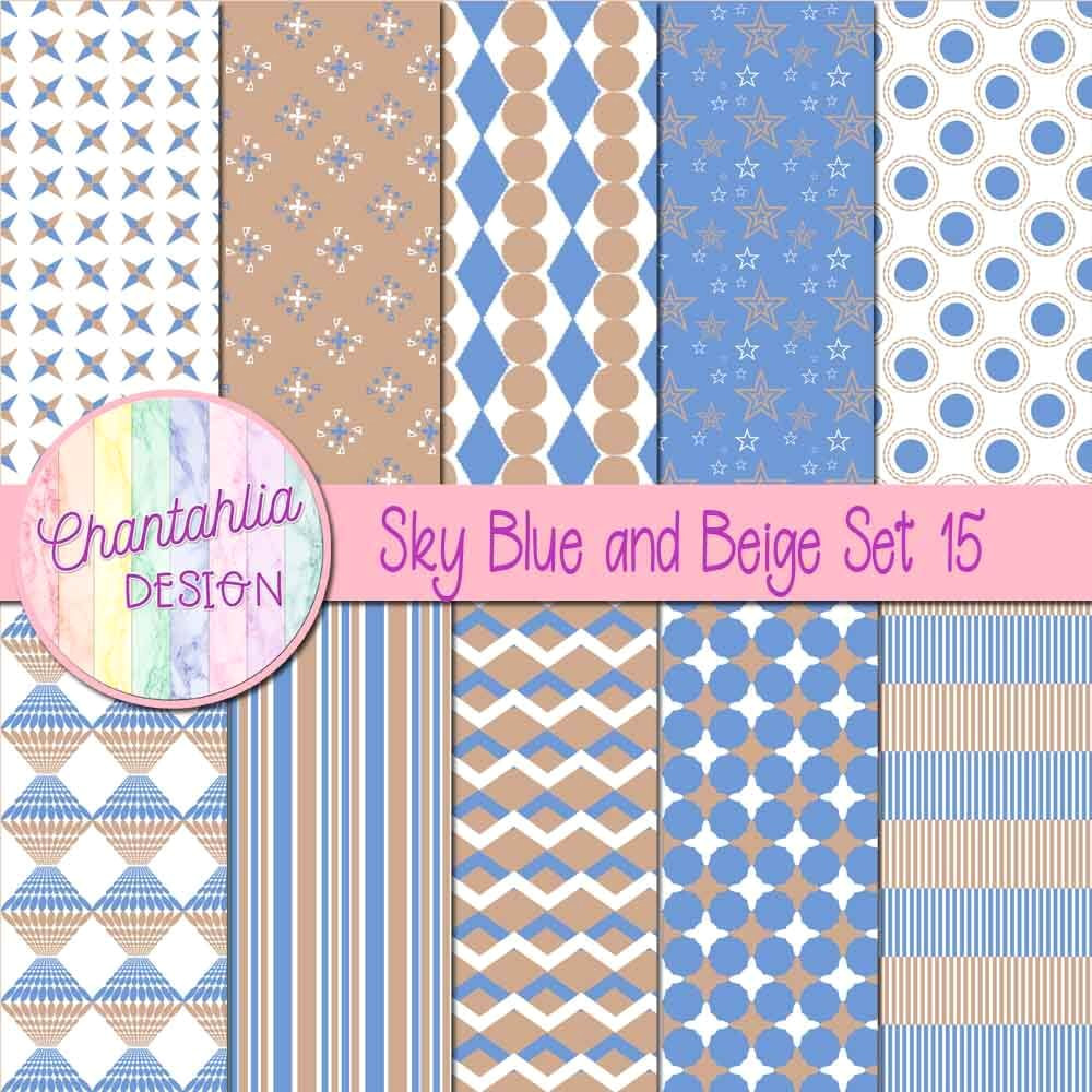14 Free Sky Blue & Beige Papers for Your Next Project